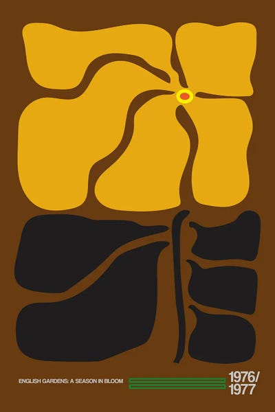 English Gardens Brown by Frances Collett canvas print