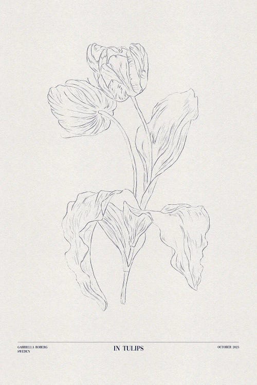 In Tulips (Blue) by Gabriella Roberg wall art
