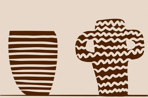 Pottery Still Life: Two Vases by Sharyn Bursic