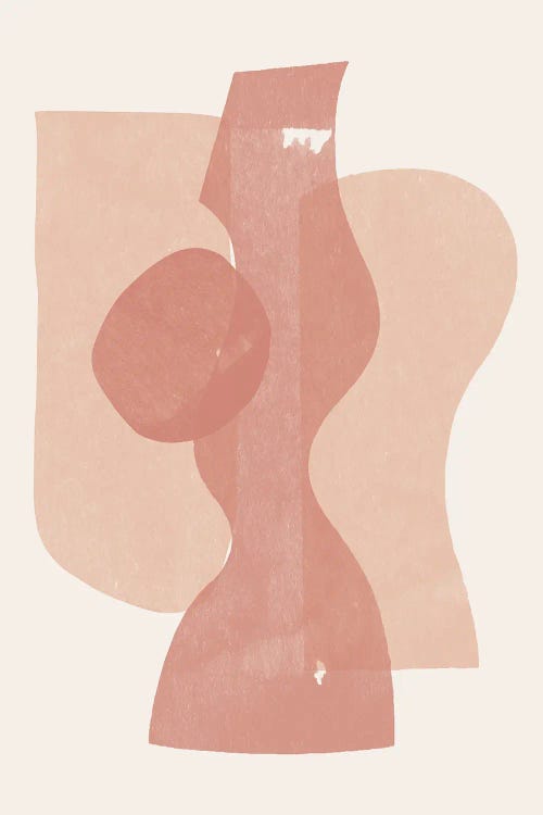 Peach Paper Cut Composition I