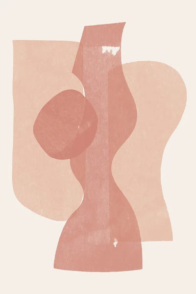 Peach Paper Cut Composition I