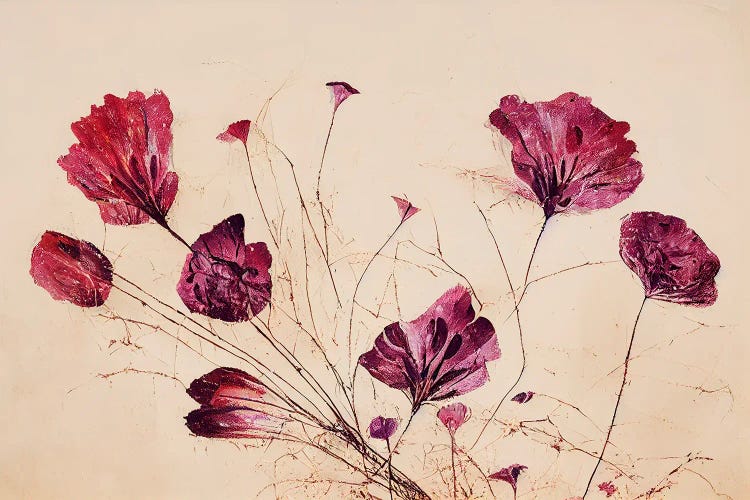 Purple Flowers by Treechild wall art