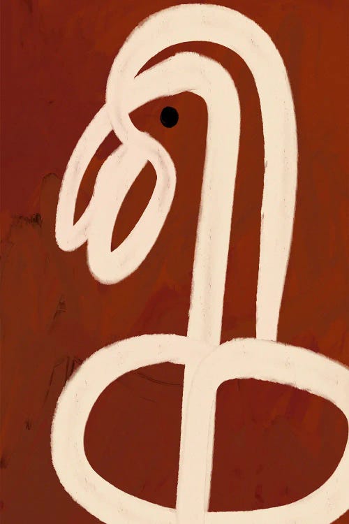 Simple Flamingo by Treechild wall art