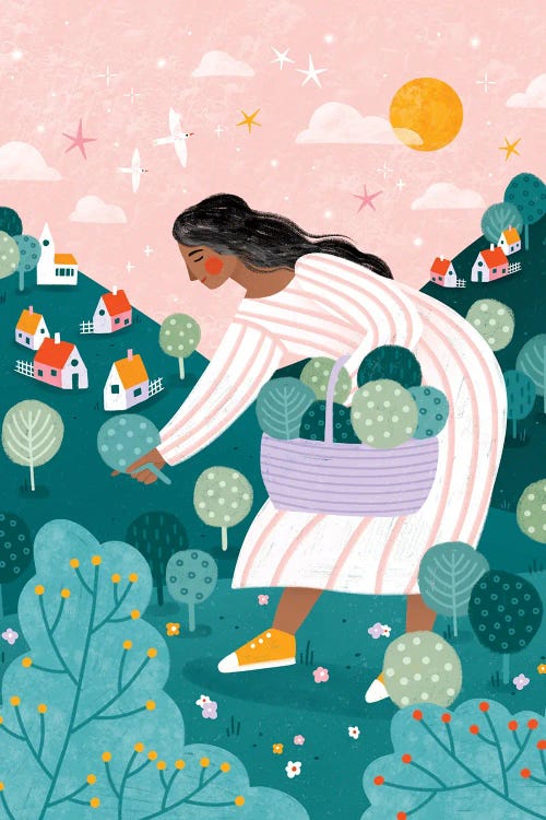 A Woman Tree Picking