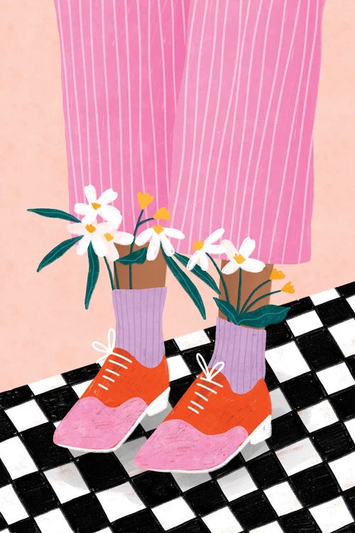 Floral Feet Fashion by Bea Muller wall art