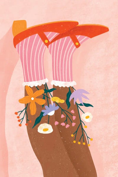 Floral Socks by Bea Muller acrylic art print