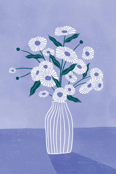 Fine Art Print: Flowers In Blue by Bea Muller