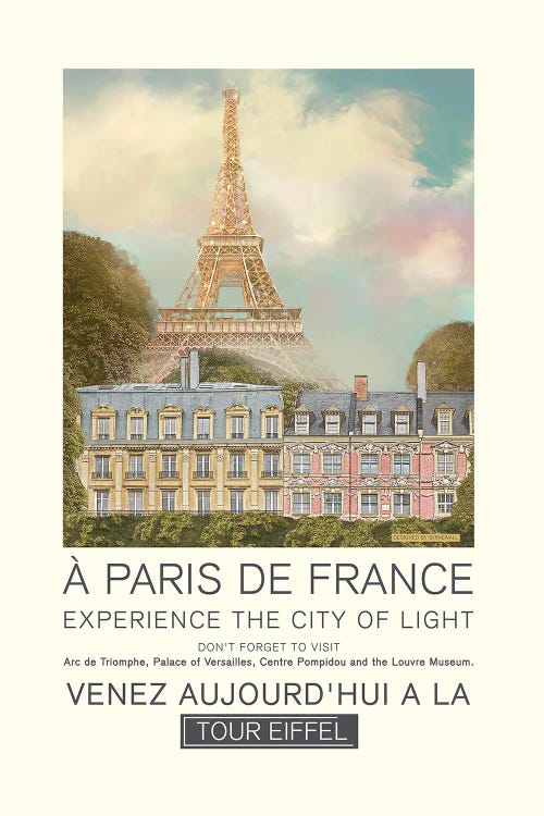 Paris Retro Print by Dion Gem wall art
