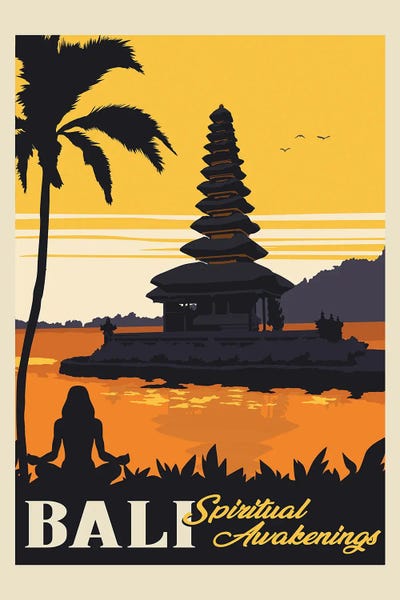 Bali Travel Print by Retrodrome canvas print