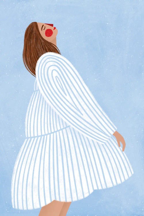 The Woman With The Blue Stripes