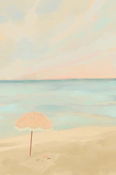 Umbrellas: Tranquil Shoreline by Katharina Puritscher