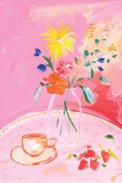 Minimalist Paintings: Vivid Blossoms by Katharina Puritscher