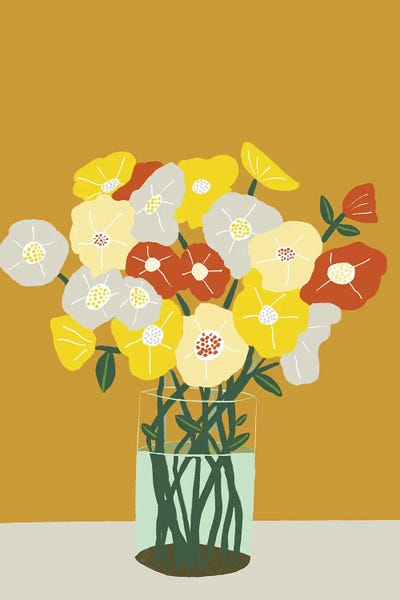 Fine Art Print: Vase Of Flowers by Sharyn Bursic