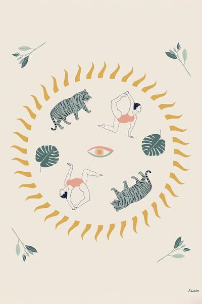 Canvas Print: Vyaghrasana by Amanda Leon - thumbnail