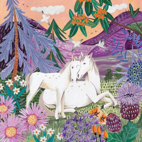 Horses In The Mountains
