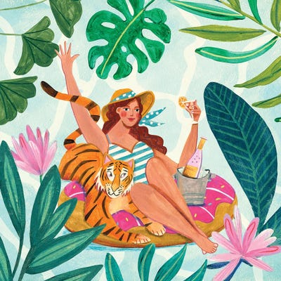 Jordy Blue - Canvas Prints: Pool Party by Caroline Bonne Muller