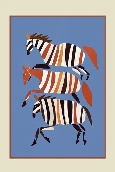 Striped Running Horses