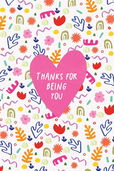 Celery - Canvas Prints: Thanks For Being You Card by Dirkie Nell
