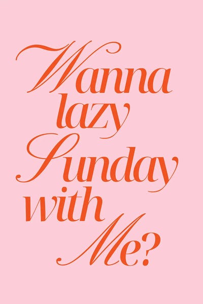 Motivational Quotes - Canvas Prints: Lazy Sunday Rose Orange by Ohkimiko