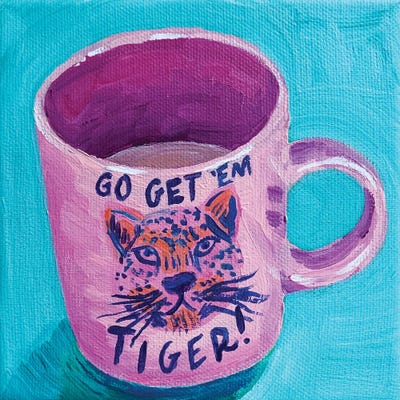 Tigers - Steelpix Metal Wall Art: Go Get'Em Tiger by Pauline Wegman