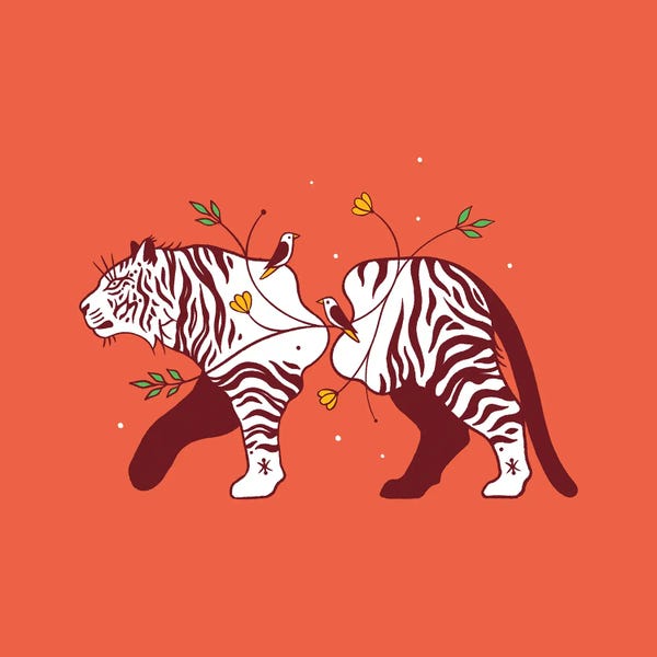 Fine Art Print: Tiger's Garden Path by Rohan Dahotre