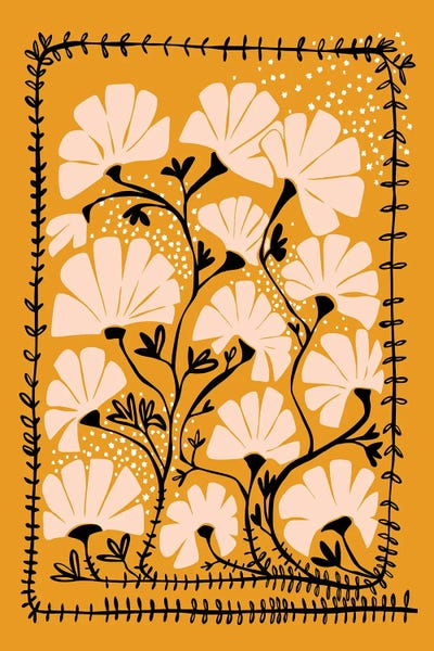 Bohemian Orange Flowers