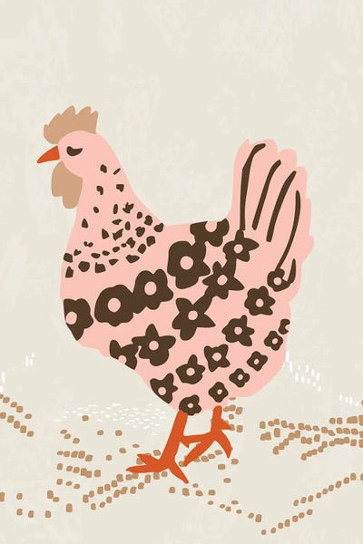 Pink Floral Chicken
