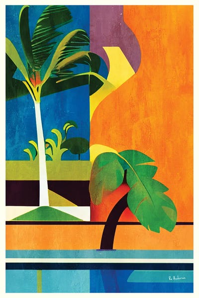 Swimming Pools: Vibrant Tropical Palms by Bo Anderson