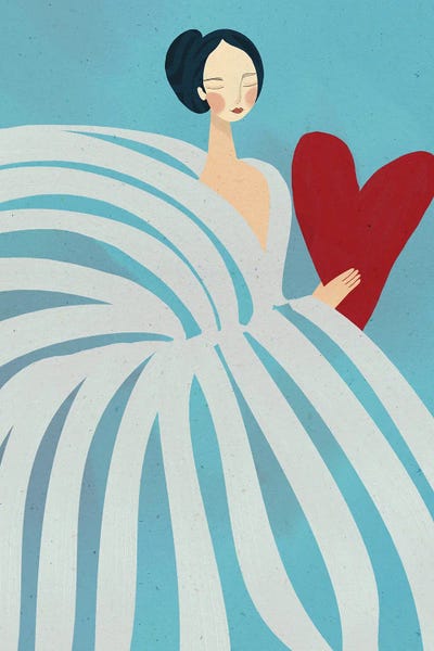 Serene Woman with Heart