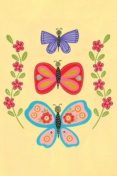 Whimsical Folk Butterflies