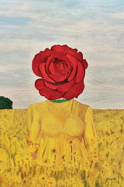 Rose Head Yellow Field