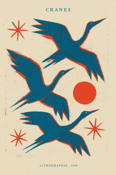 Cranes lithographie