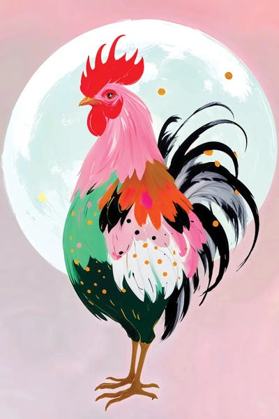 Vibrant Rooster Moon
