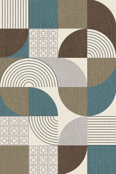 Canvas Print: Mid-Century Geometric Pattern by Alexandra Weise - thumbnail