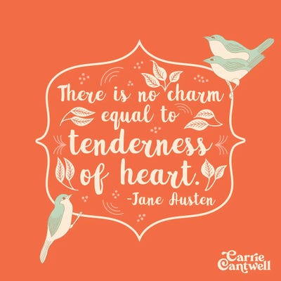 Canvas Print: Jane Austen Quote by Carrie Cantwell - thumbnail