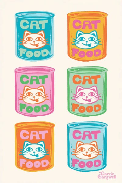 Carrie Cantwell: Pop Art Cat Food by Carrie Cantwell