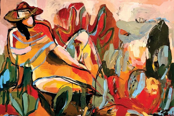 Woman Hat Garden Retreat
