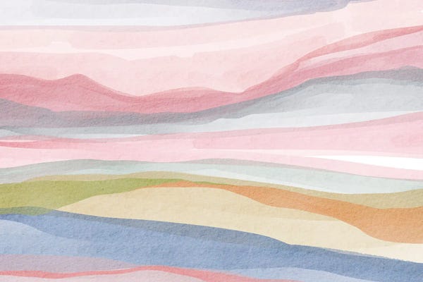 Pastel Watercolor Landscape