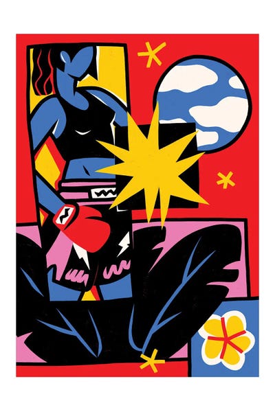 Vibrant Boxing Woman