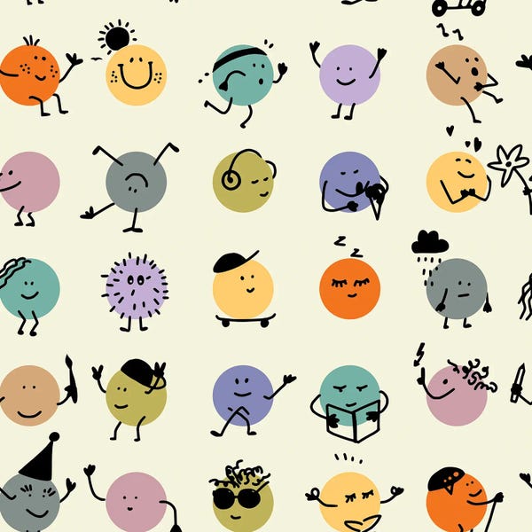 Happy Dot Characters