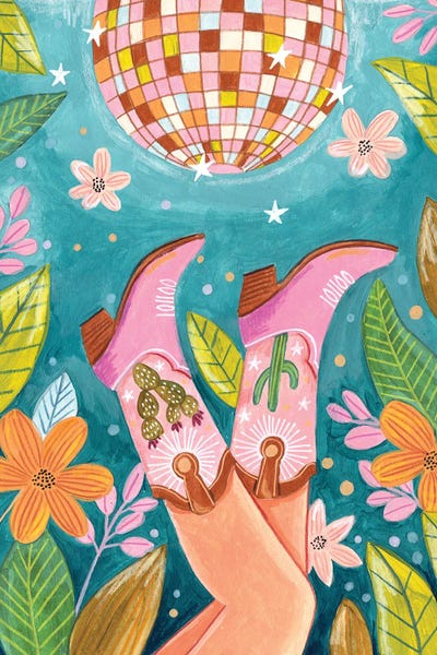 Cowboy Boots And Disco Ball