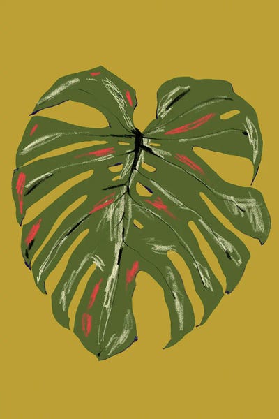 Vibrant Monstera Leaf