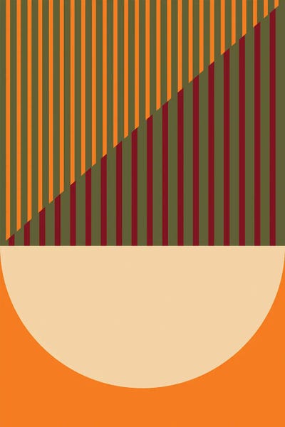 1x Collection - Canvas Prints: Vibrant Geometric Half Circle by Nilesh Kulkarni