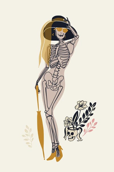 Canvas Print: Chic Skeleton Woman by Annick - thumbnail