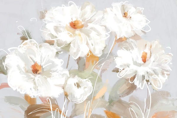 Abstract White Flowers