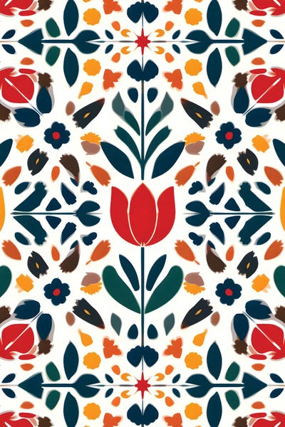 Vibrant Folk Floral Pattern