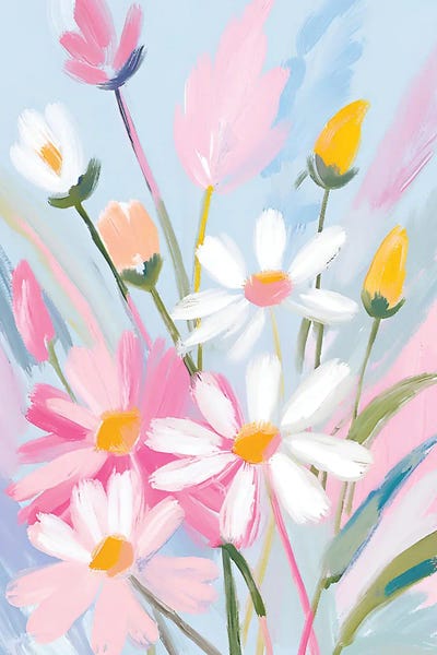 Ohkimiko - Unframed Prints: Painterly Pastel Flowers by Ohkimiko