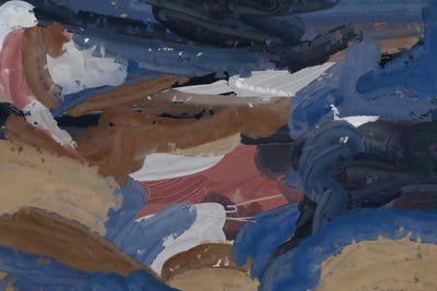 Josie George - Gallery Posters: Expressive Blue Movement by Josie George