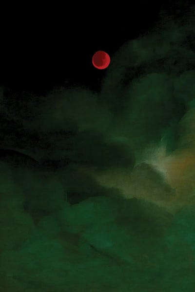 Josie George - Gallery Posters: Mysterious Red Moon by Josie George