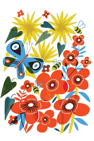 Butterfly And Bees Garden